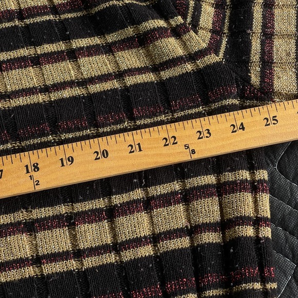 Alfred Dunner Sweater Womens Plus Size 2X (tag3X) Gold Black Shimmer Long Sleeve - Picture 7 of 9